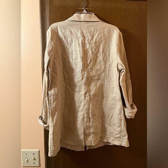 NWT Quince 100% European Linen Blazer in Driftwood - Picture 8 of 13